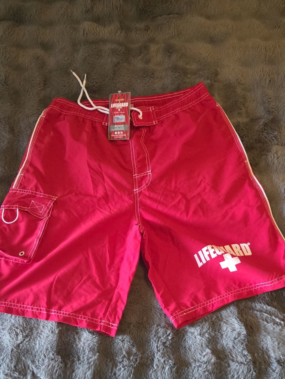Red Men’s Swim Trunks